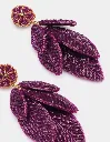 OliviaDar-Boucle-Oreille-Feuille-Gold-Prune-détail.webp