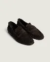 Posa-Penny-loafer-wrinkle-suede-dark-brown-coté.webp