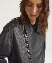 Momoni-Blouson Lond Coat en Cuir Noir détails.webp