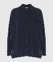 NOTSHY Pull Poncho Col Chemise Cachemire Andrea Marine.webp