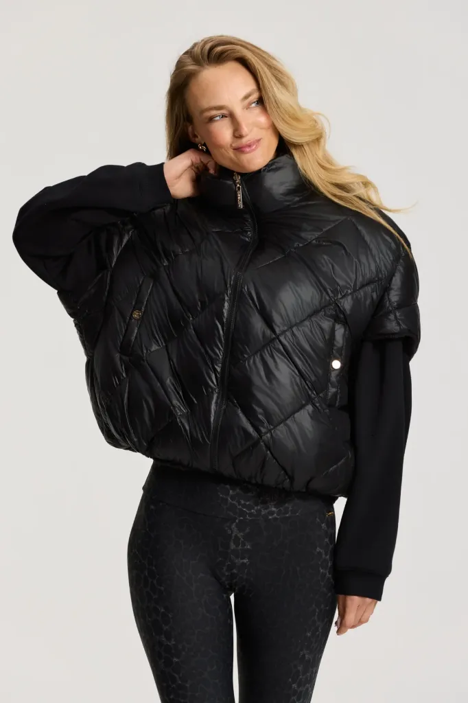 DEBLON - Blouson Réversible Hazel Noir porté.webp