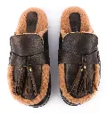 Posa Ranch Tassel Mule en Cuir coffee.webp
