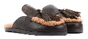Posa Ranch Tassel Mule en Cuir coffee coté.webp