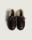 Posa Boat Loafer Brushed - Fur leather Coffee haut.webp