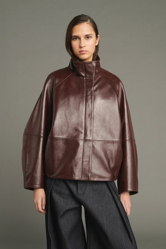 Sœur Bliuson cuir glacé bordeaux Gamma