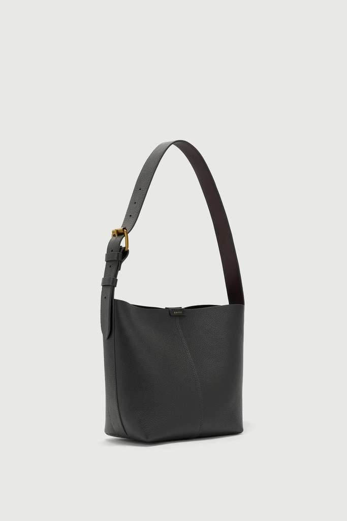 Sœur sac Saudade mini acier cuir grainé