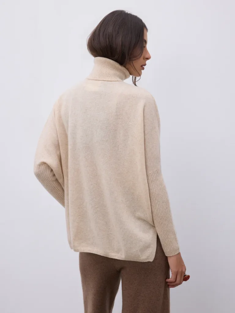 Notshy-Pull-Col-Roulé-Cachemire-Margareth-Sand-dos.webp