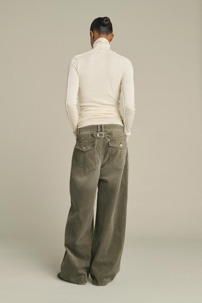 Soeur pantalon Hunter velours gris arrière