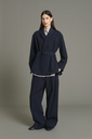 Sœur veste blazer CÔME en taille de laine navy