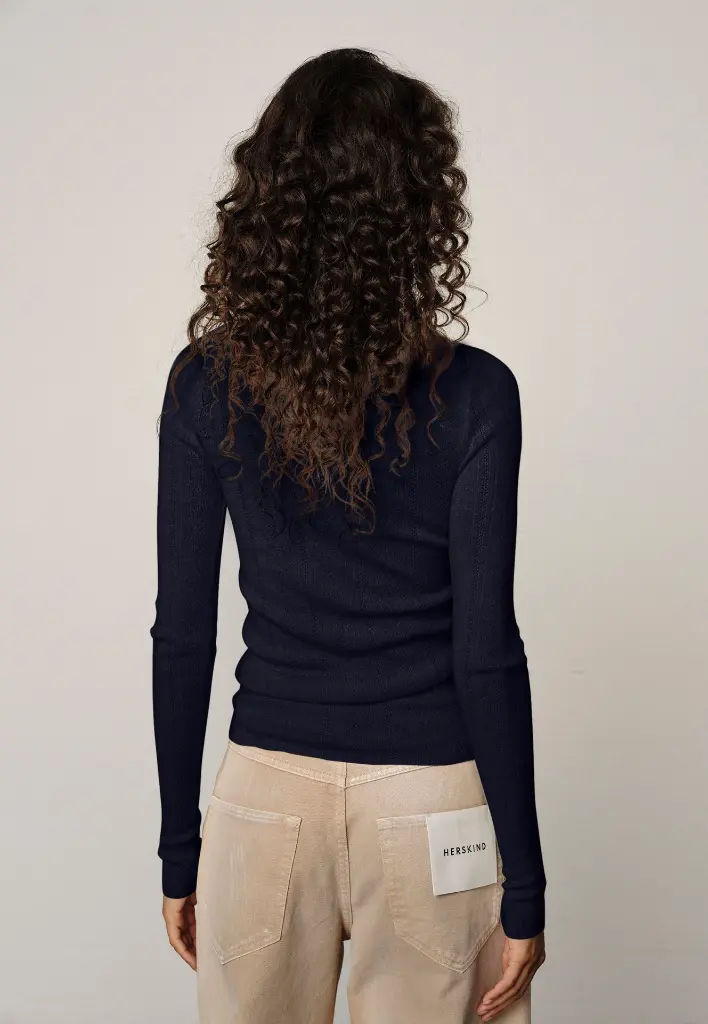 Camb Knit Blouse Navy 4.webp