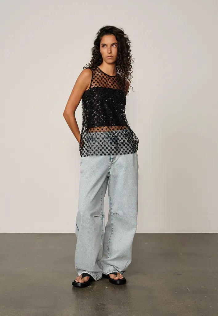 Esme Jeans Indigo Contrast Leg size 32 - Long 7.webp