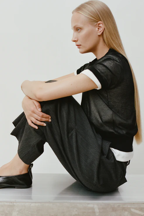 SOEUR - Dua Pull Maille Transparente Noir