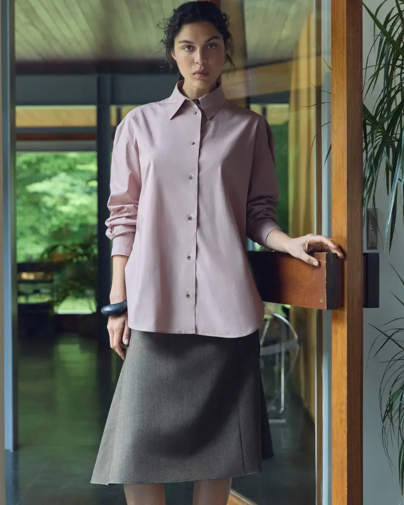 SOEUR - Grenade Chemise Overize en Popeline de Coton Bois de Rose