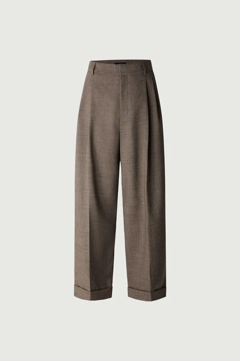 SOEUR - Watson Pantalon Large Marron/Ecru Taille 40