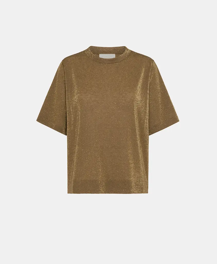 MOMONI T-Shirt Iora Jersey Lurex Sigaro