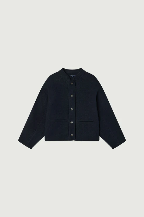 SOEUR - Olympe Veste en Laine Bouillie Navy