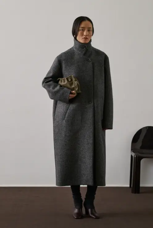 SOEUR Manteau Germain Gris Chiné