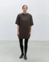 ALYSI Mini Robe en Velours Froissé - Fume