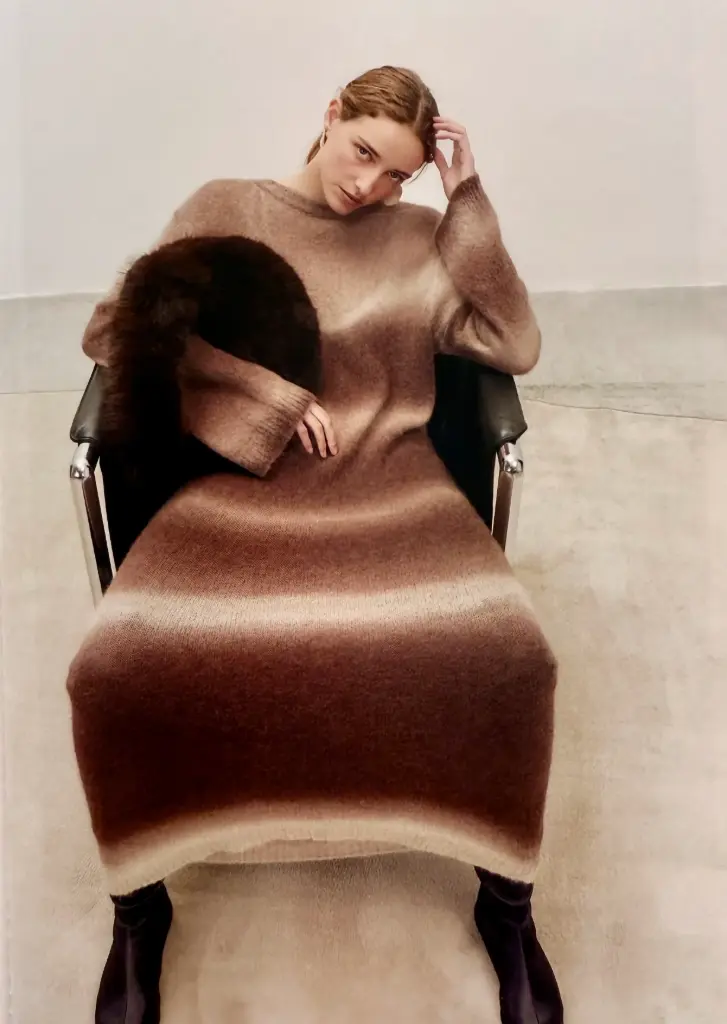 ALYSI Robe Pull Doux Alpaga 