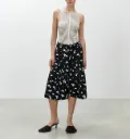 ALYSI Bermuda Imprimé Noir Eclat d'Eau Taille 38