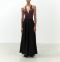 ALYSI Longue Jupe Popeline Noire Taille 36