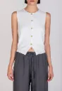 ALYSI Gilet Tricoté Blanc
