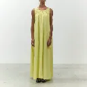 ALYSI Longue Robe en Popeline Limone