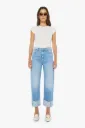 MOTHER DENIM The Alf-Pipe Ankle Cuff Fray Superior