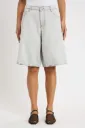 AG JEANS Bermuda Oversize Thalia Gris Délavé