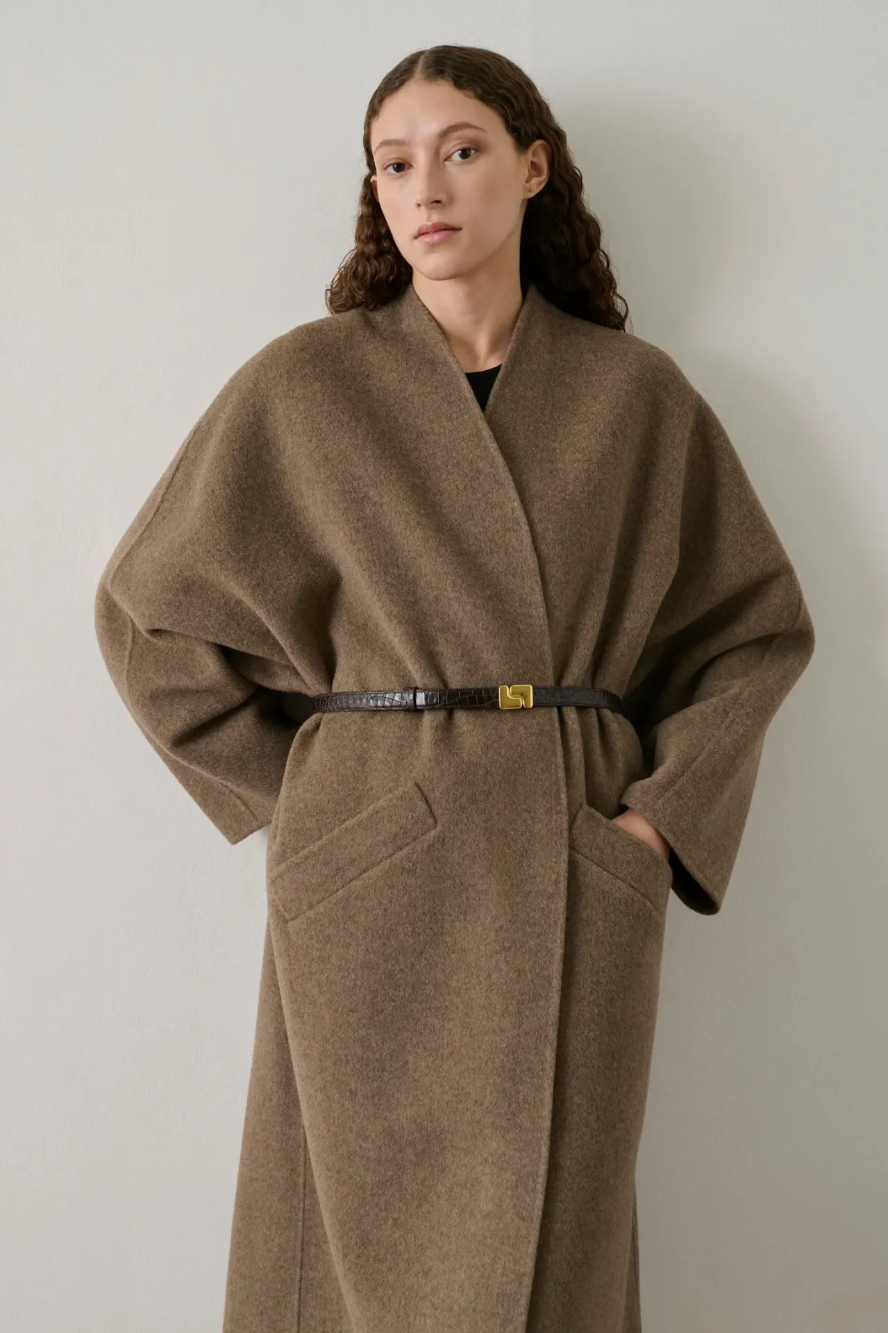 SOEUR Ceinture Ninon Mini Marron Foncé