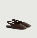 SOEUR Slingbacks Emmett en cuir d'agneau souple  Chocolat