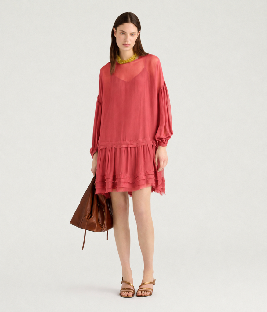 MOMONI Robe Agave Corail (38)