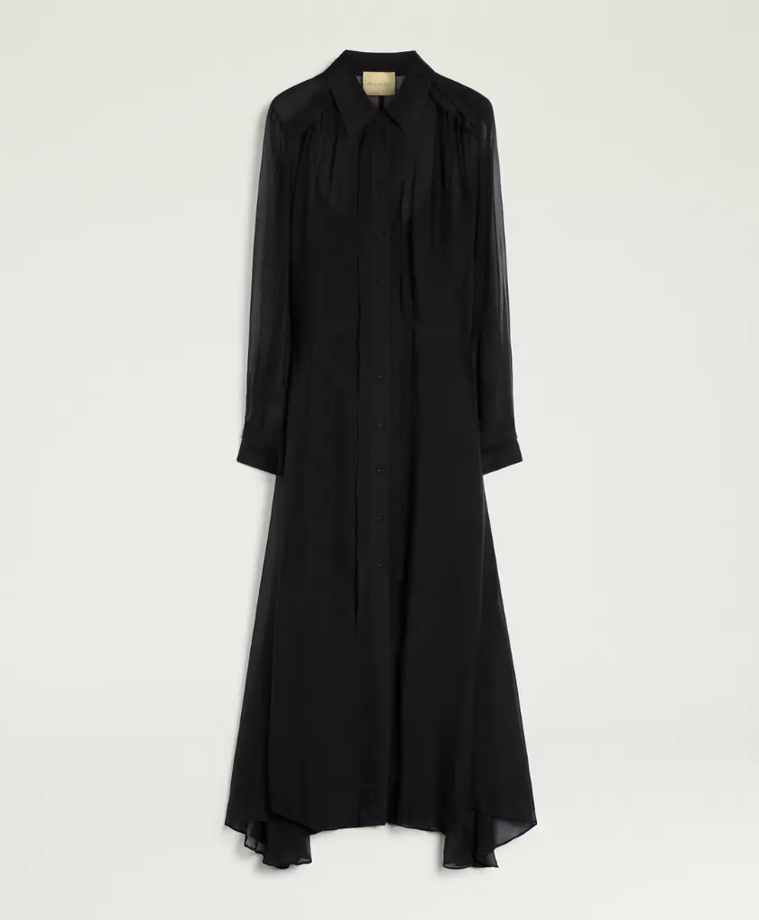 MOMONI Robe Longue Russell Noire (40)