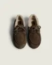 POSA Mocassins Fourrés Taupe Dark Brown Taille 40