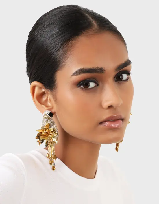 [Bijoux] OLIVIA DAR Boucles d'Oreilles Perroquet Gold