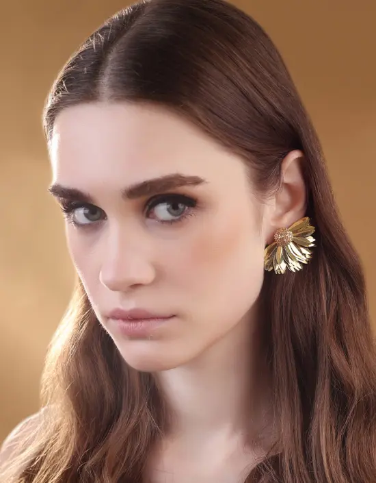 [Bijoux] OLIVIA DAR Boucles d'Oreilles Marigold Gold 