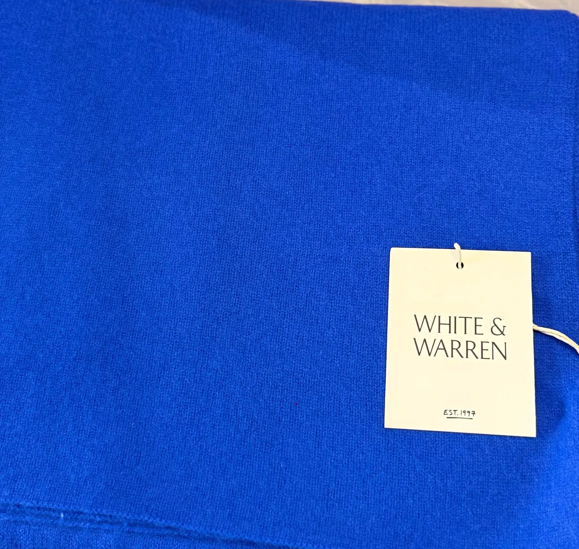 WHITE + WARREN Echarpe Cachemire Cobalt