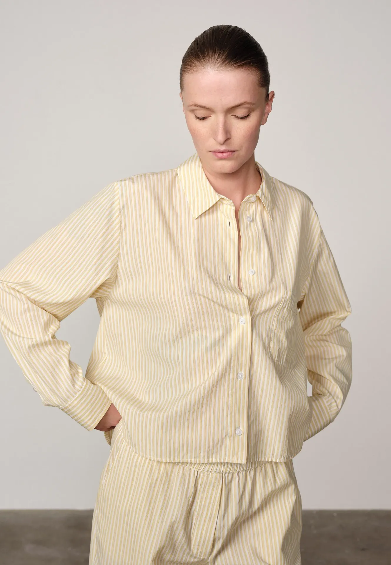 HERSKIND Chemise Jovelle Yellow Stripe Taille 42