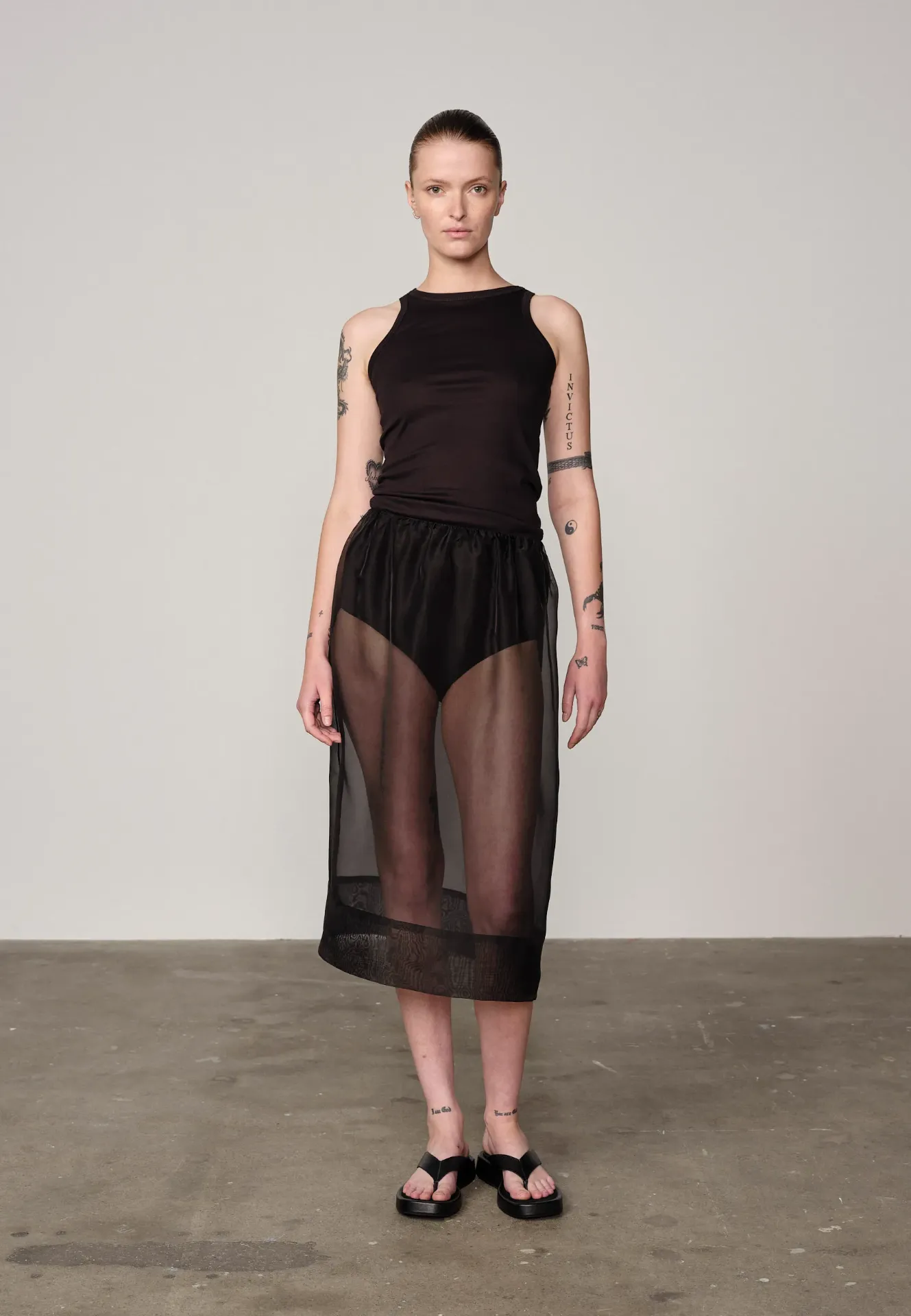 HERSKIND Jupe KIRA en Soie Noire (36)