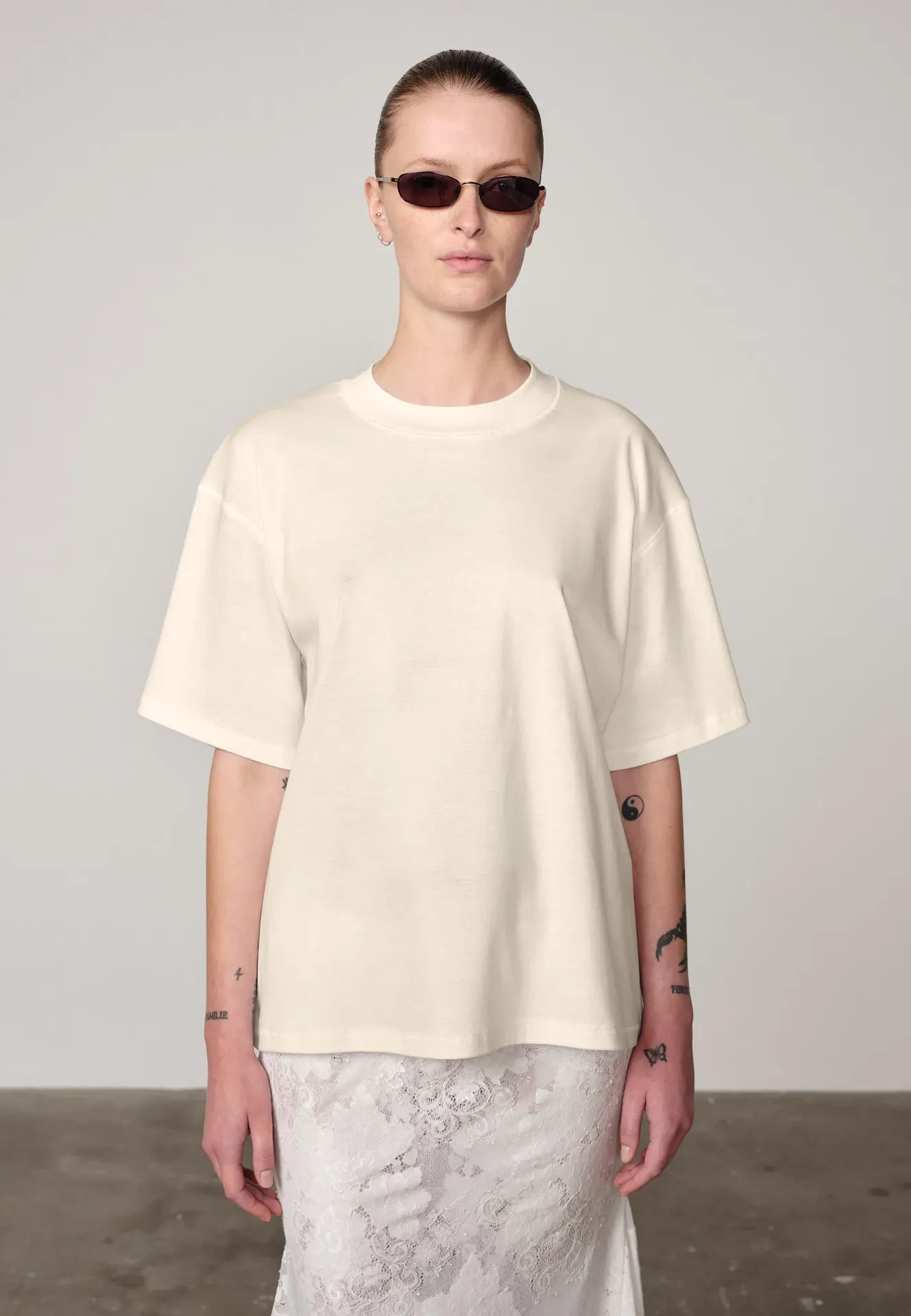HERSKIND T-Shirt en coton Larsson Crème