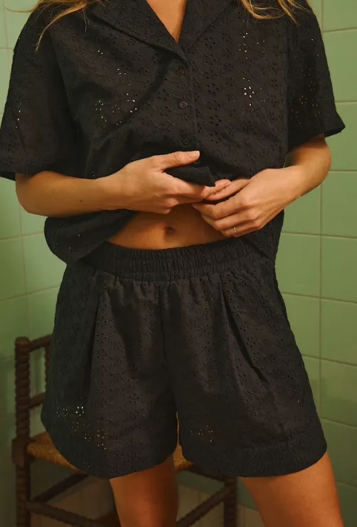 Lingerie LA NOUVELLE Short Rosina Broderie Anglaise Black