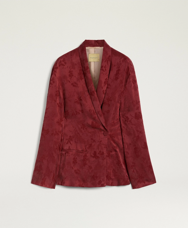 MOMONI Veste Blazer PICEA en Jacquard Brique (40)