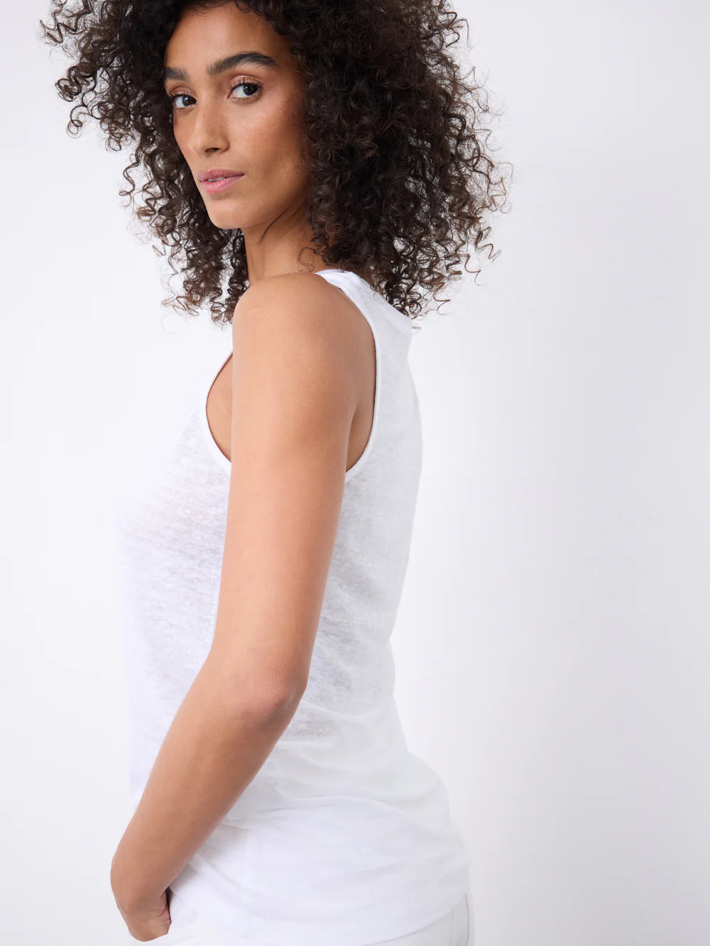 NOTSHY Yana Top en Lin Blanc