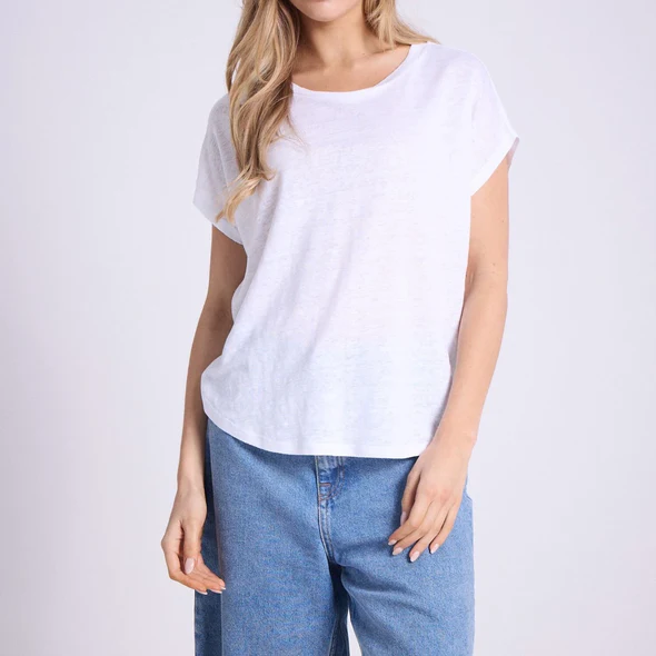 NOTSHY T-Shirt ZOE en Lin Blanc