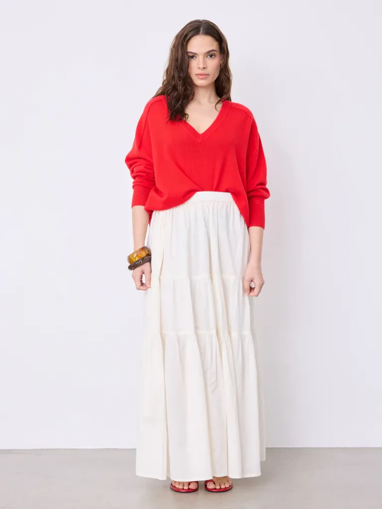 NOTSHY Longue Jupe Manala Blanche