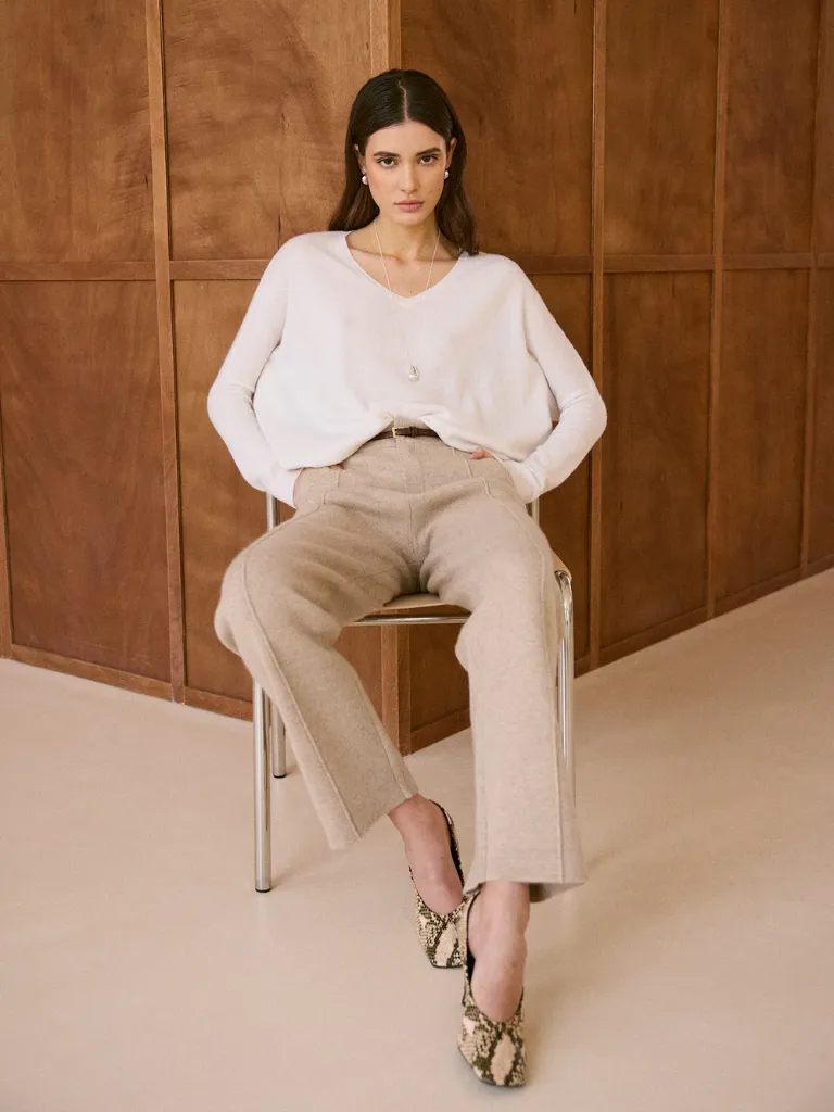 NOTSHY Pull Monica Beige chiné (S/M)