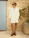 NOTSHY Jupe Brodée Eve Blanche Taille S