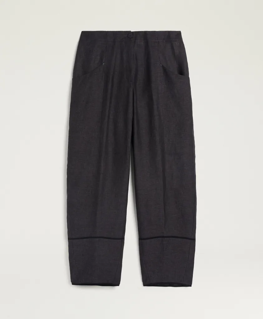 MOMONI Pantalon Silverado en Lin Gris Anthracite