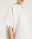 MOMONI Chemise Brooklyn en lin couleur Milk Taille 40