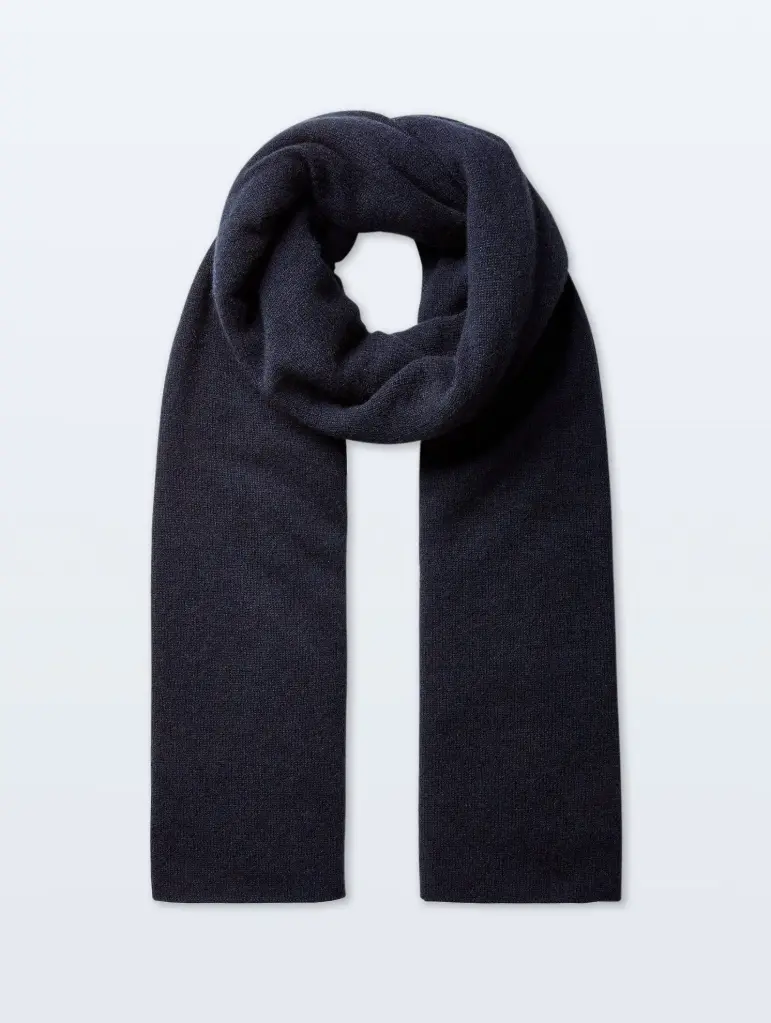 WHITE + WARREN Echarpe Cachemire Travel Wrap Deep Navy